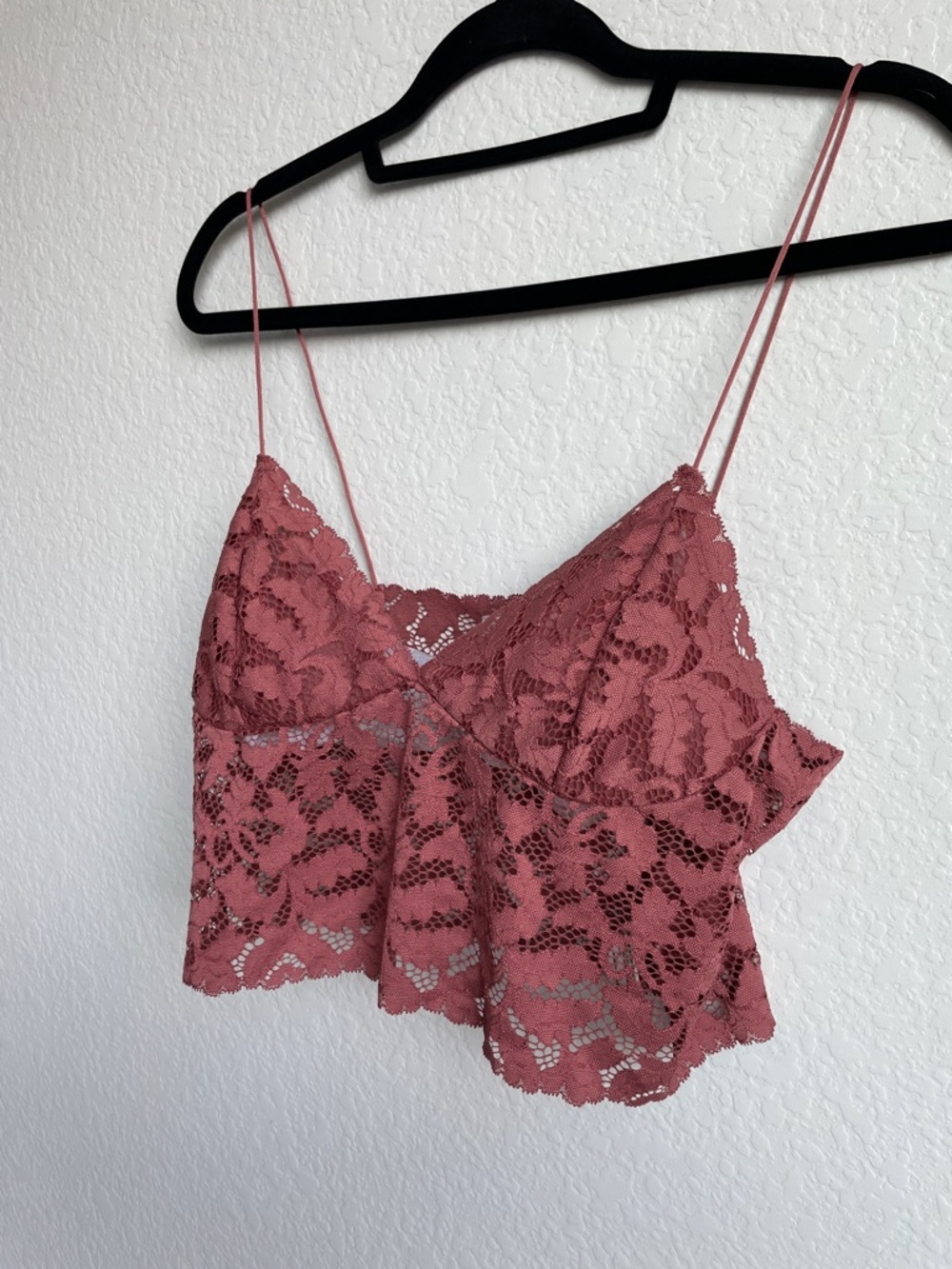 Free People Floral Lace Bralette - Rose Women’s Medium - Picture 9 of 13